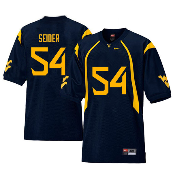 NCAA Men's JaHShaun Seider West Virginia Mountaineers Navy #54 Nike Stitched Football College Retro Authentic Jersey FI23Y70NY